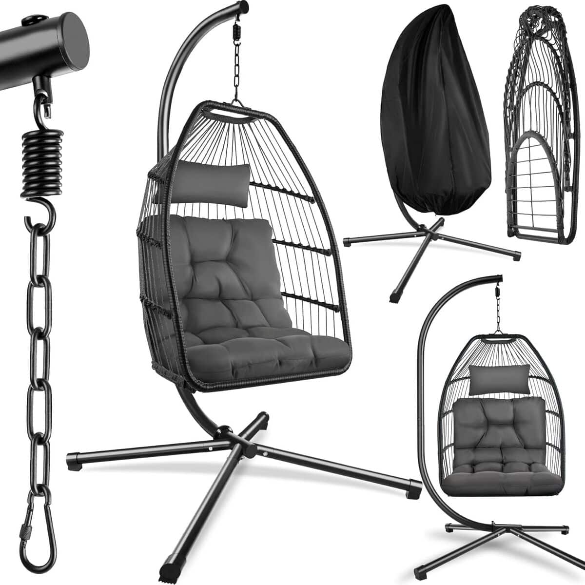 Test du fauteuil œuf suspendu Tectake : confort et relaxation garantis