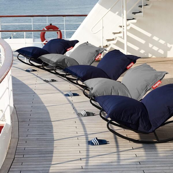 Fatboy® The Original Pouf d'extérieur | Bean Bag/Coussin/Fauteuil XXL Classique Outdoor | Gris | 180 x 140 cm