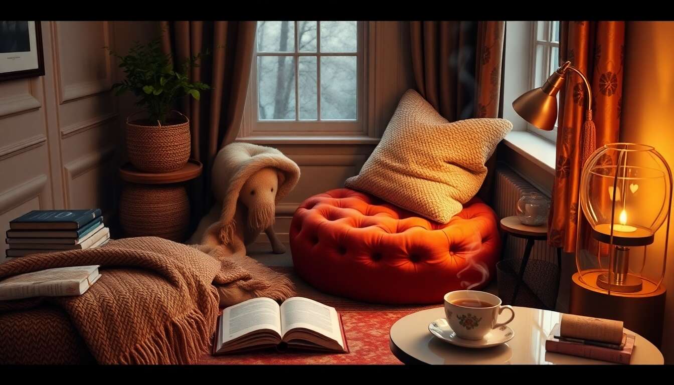 Accessoires indispensables pour compléter votre coin détente avec un pouf