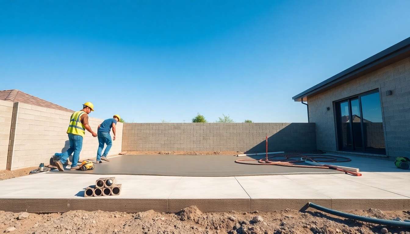 Construire une terrasse en béton : étapes et outils indispensables