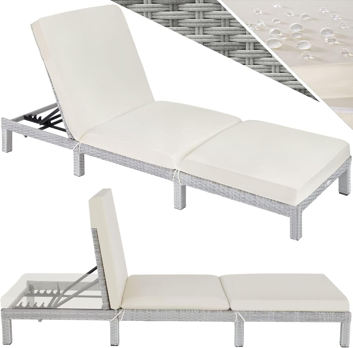Test de la chaise longue TecTake® en résine tressée