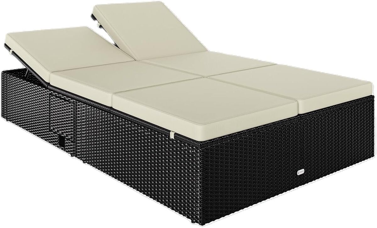 Test : chaise longue double Casaria® en polyrotin