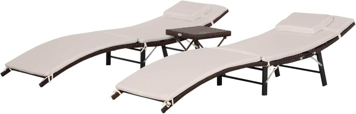 Test des chaises longues pliantes confortables Outsunny