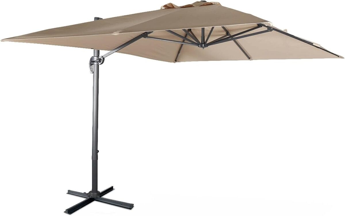 Test du parasol déporté Alice's Garden Wimereux 3x4m beige