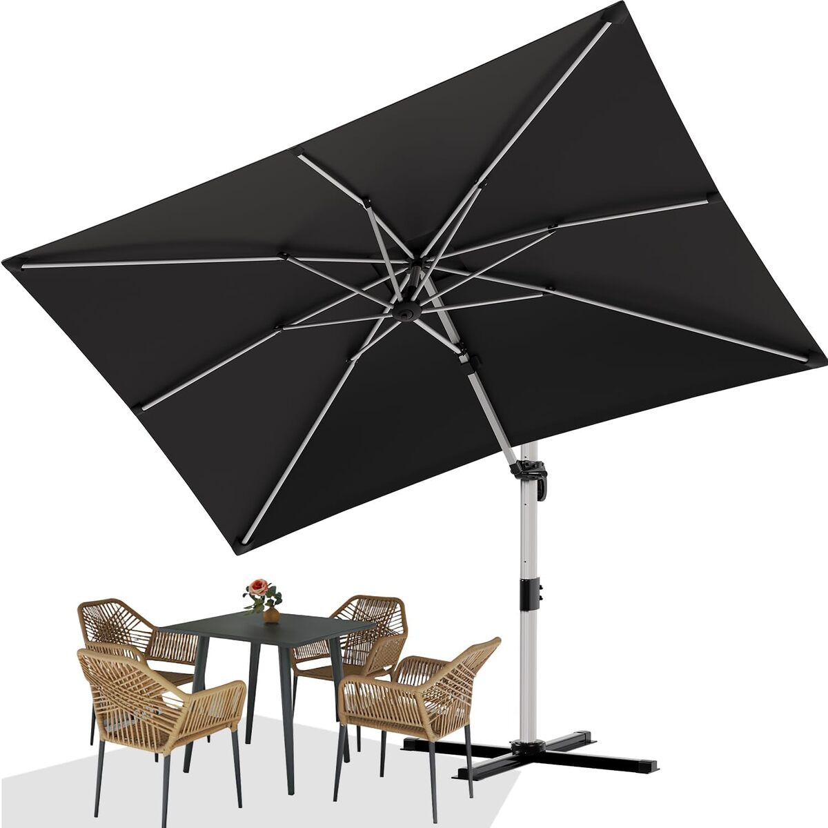 Test du parasol déporté Devoko, l'allié idéal pour votre jardin