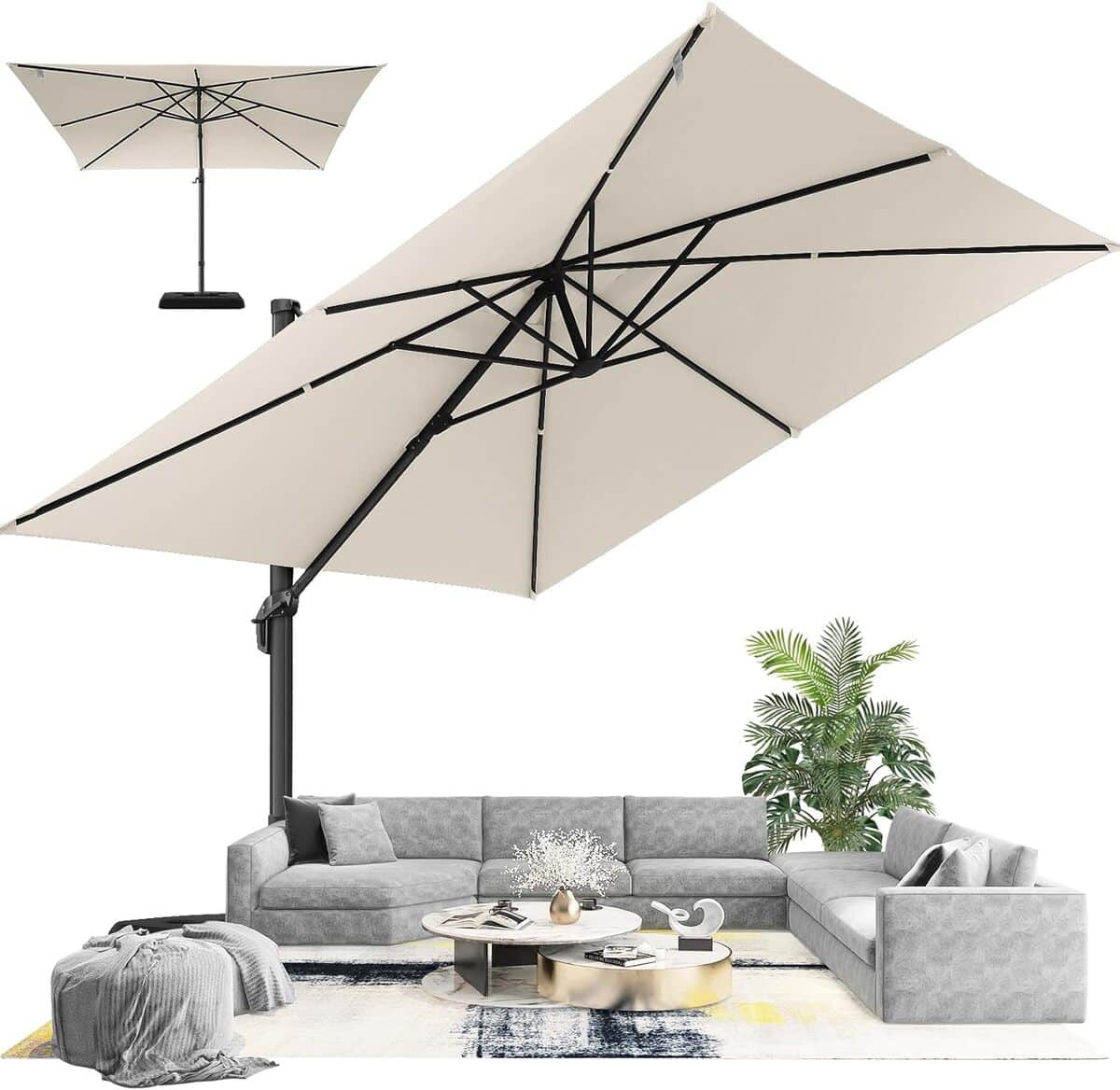 Test du parasol déporté Hotime : protection et style pour votre extérieur