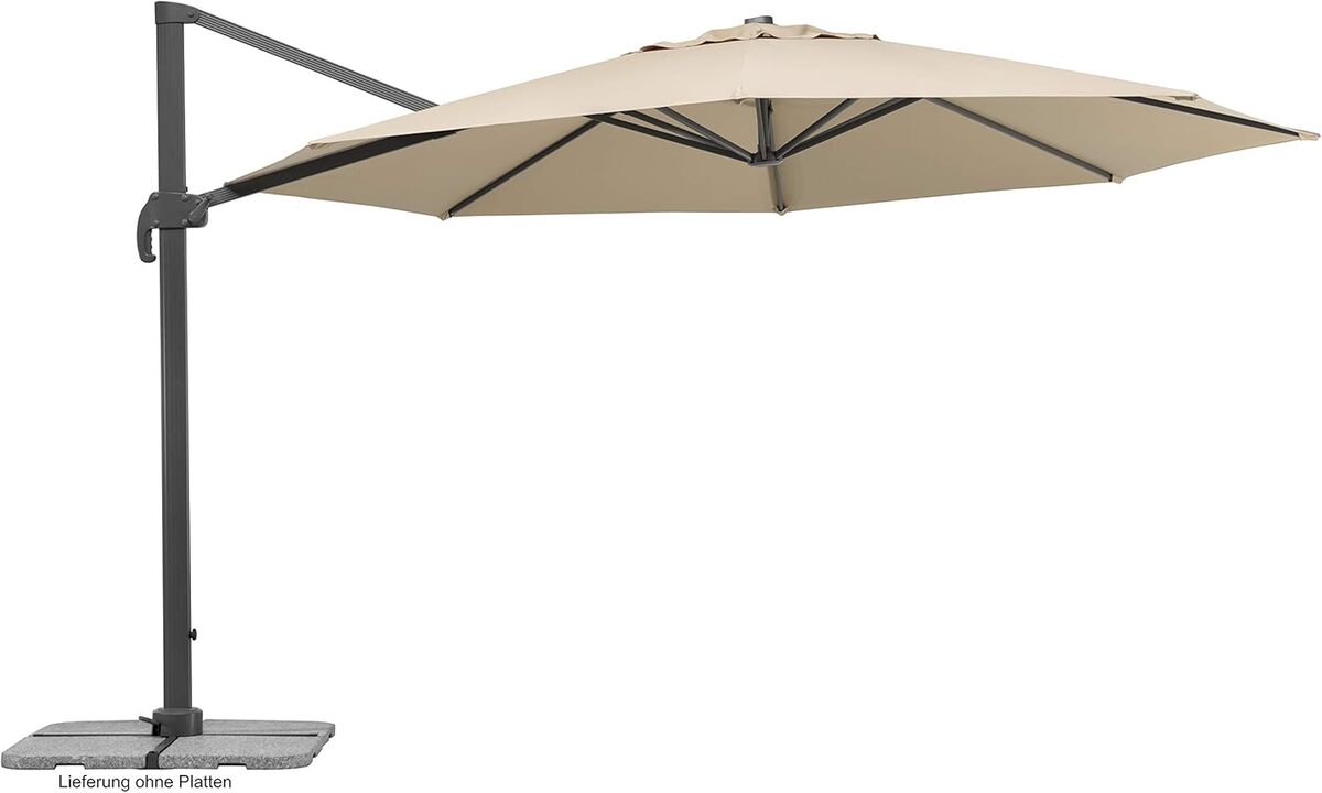 Test du parasol Schneider Rhodos 400 cm naturel