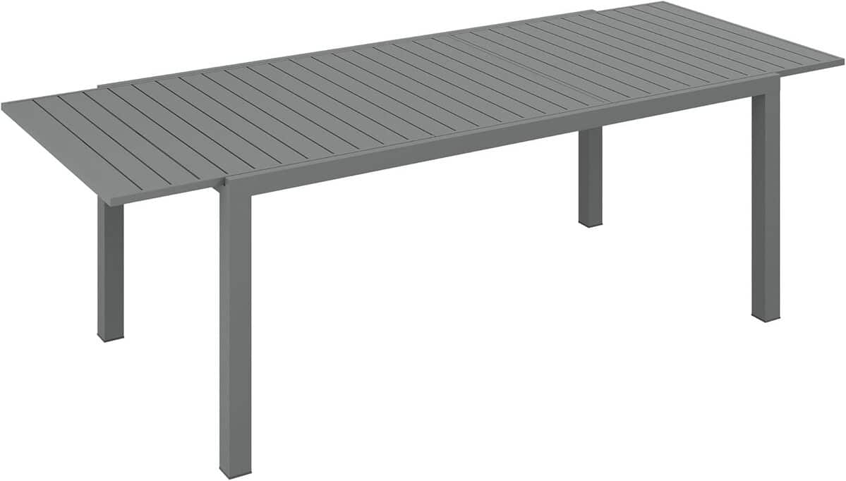 Test : table de jardin extensible Outsunny en aluminium pour 6-8 personnes