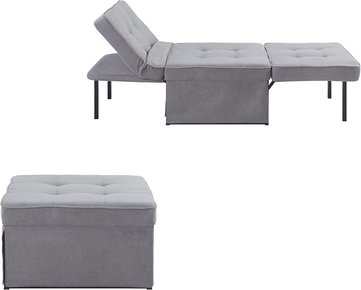 Avis sur la chaise longue Atlantic Finn en polyester gris
