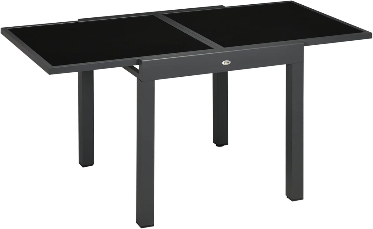 Test de la table extensible de jardin Outsunny en aluminium et verre trempé