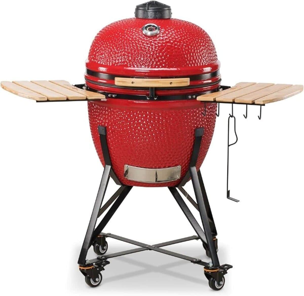 Test du Kamado Bono Grande : barbecue performant en céramique rouge
