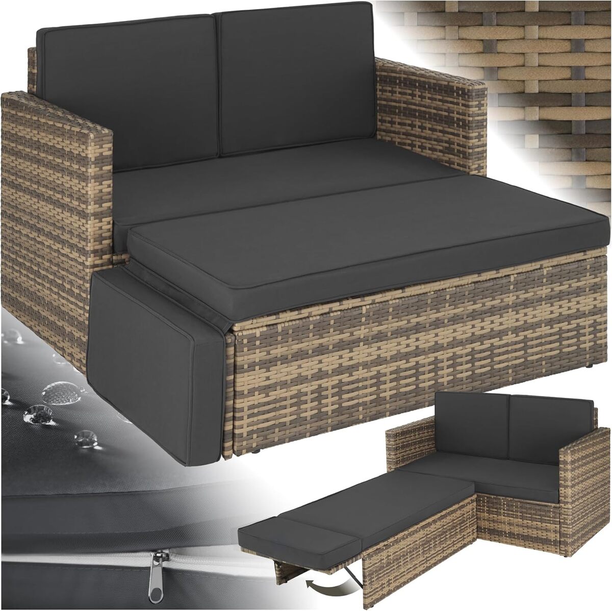 Test : salon de jardin tectake modulable