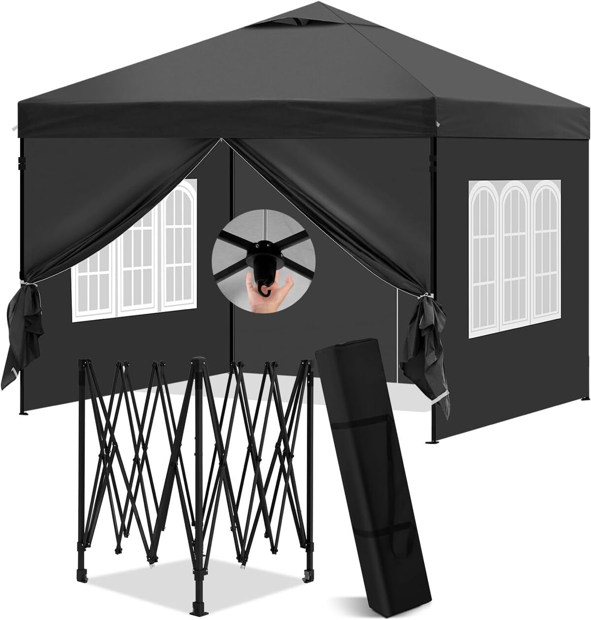 Test : tonnelle pliante Laneetal 3x3m anthracite