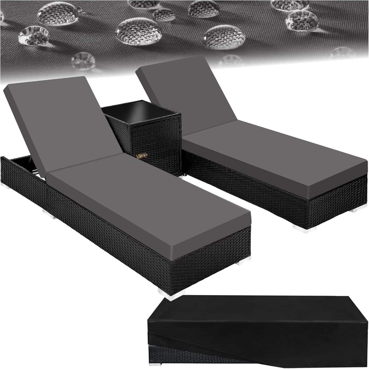 Avis sur le set bain de soleil TecTake : confort et élégance