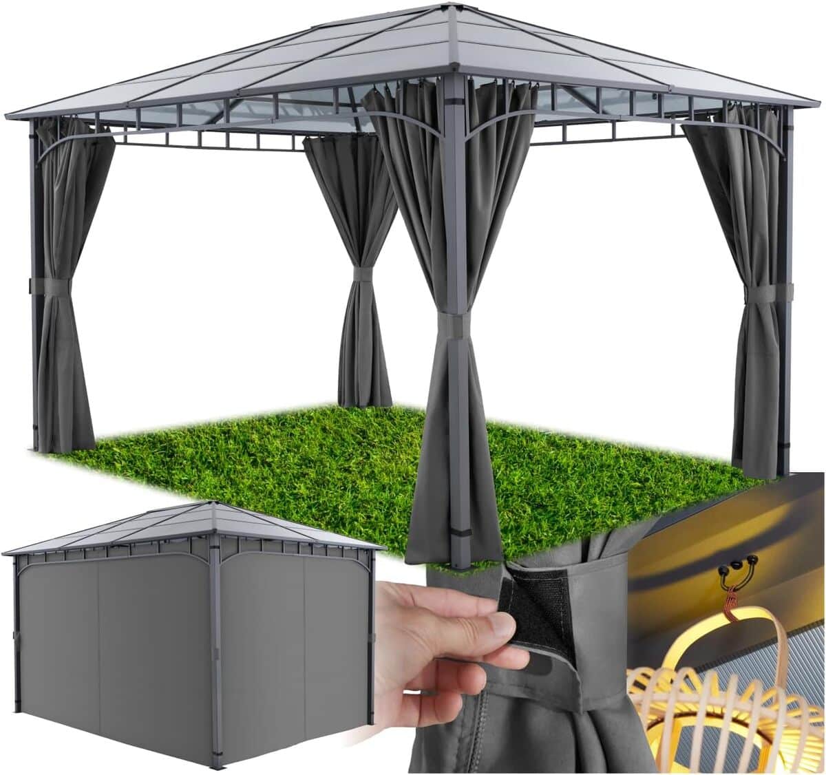 Test du pavillon tectake : tonnelle solide et élégante