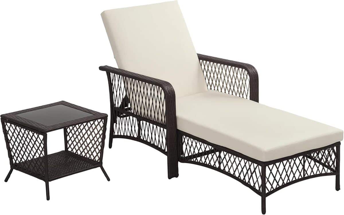 Test : outsunny Transat Bain de Soleil résine tressée