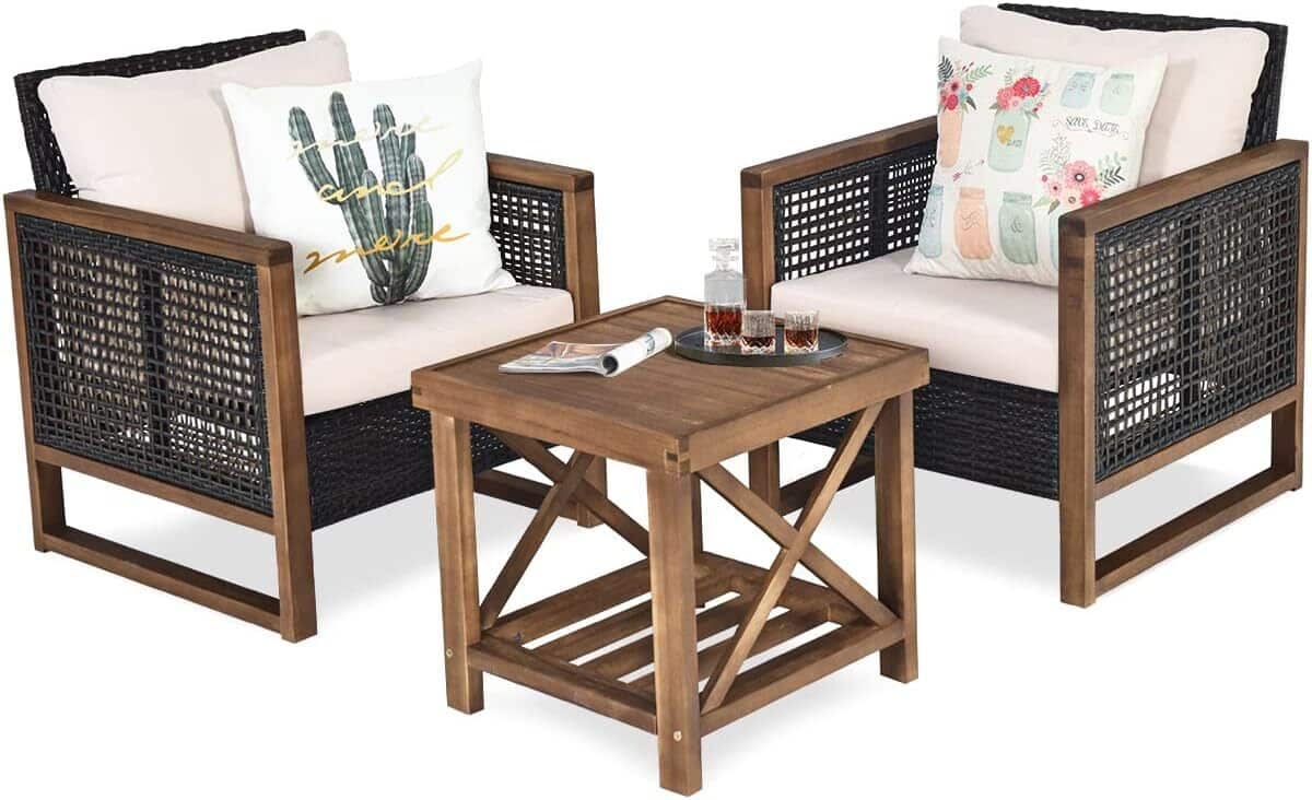 Test : salon de jardin Costway en rotin, confort assuré