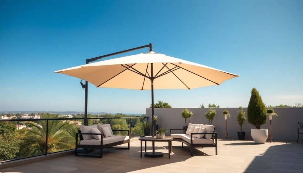 Parasol déporté : avantages et inconvénients