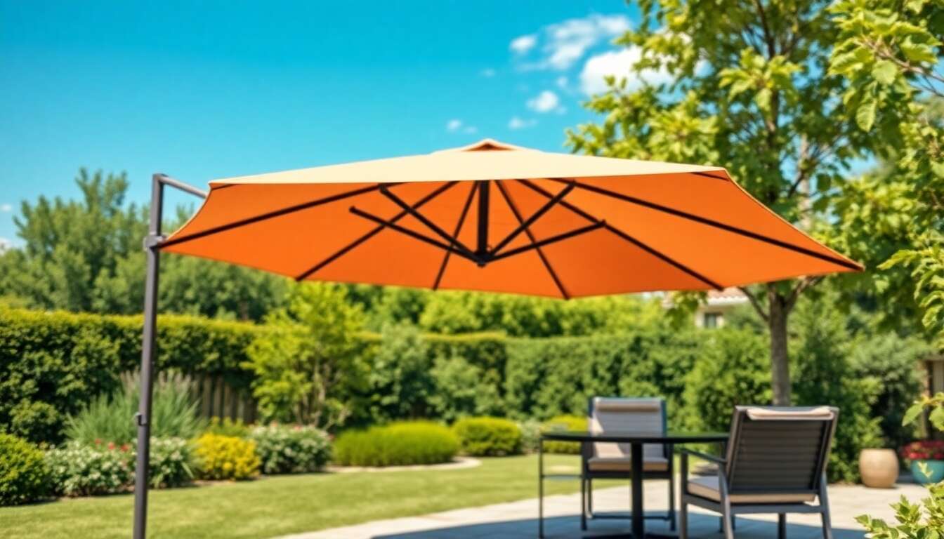 Les caractéristiques du parasol déporté Les caractéristiques du parasol déporté