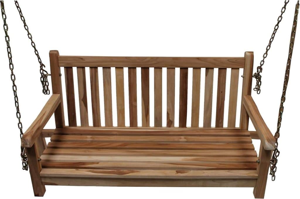 Test de la balancelle en teck Ambientehome : confort et élégance