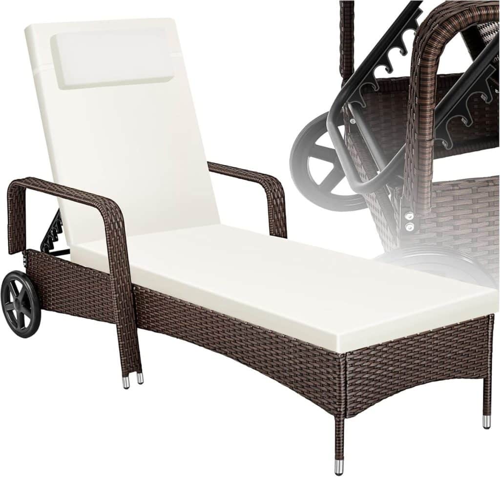 Test de la chaise longue tectake : confort et style au jardin