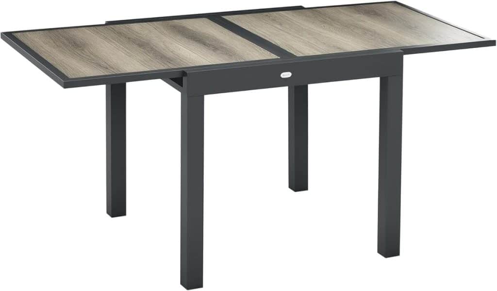 Test de la table de jardin Outsunny extensible