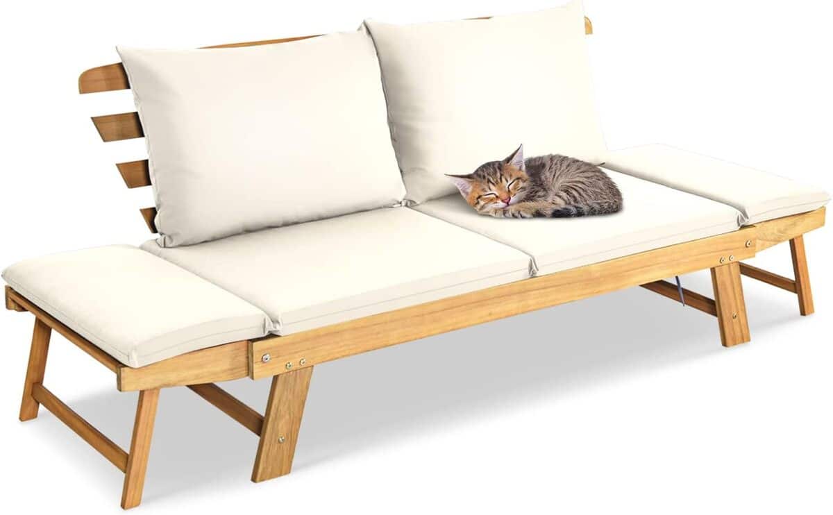 Test du canapé lit de jardin Giantex : le convertible 3 en 1 parfait