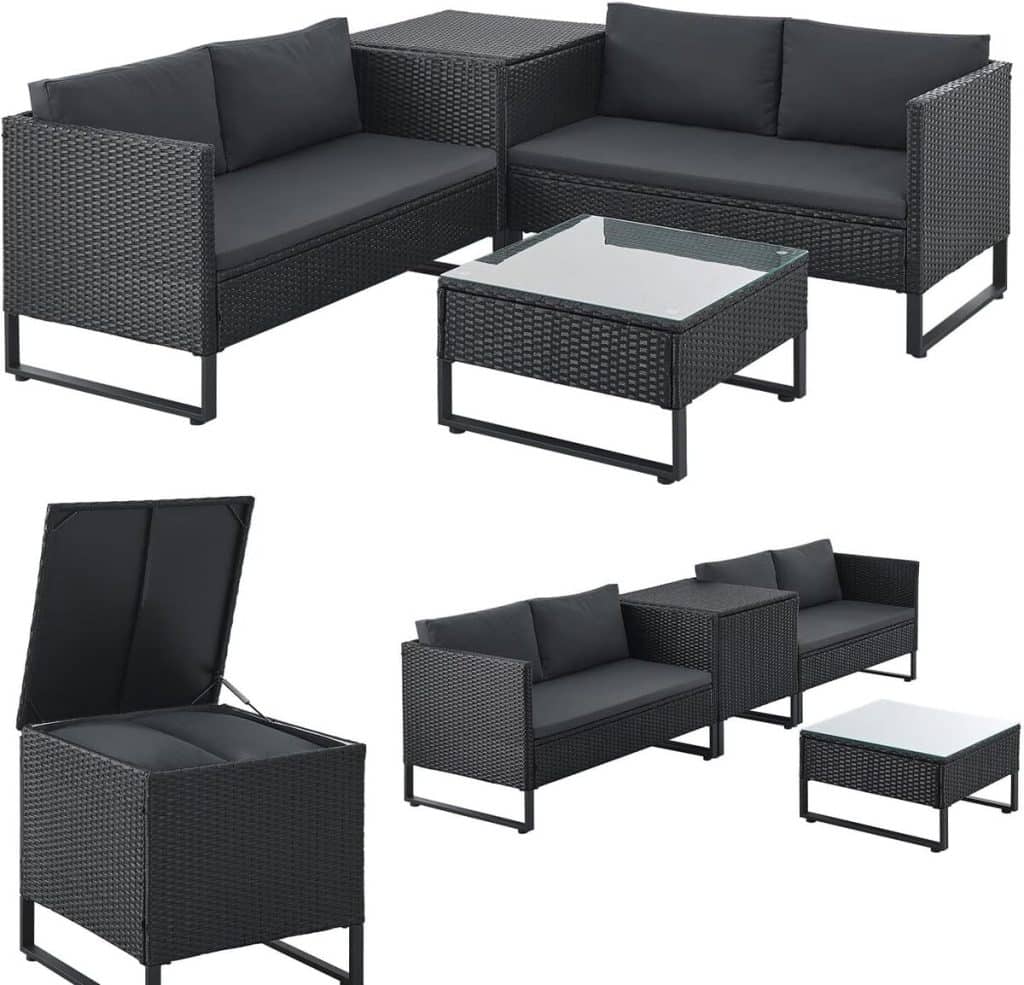 Test du salon de jardin Juskys Santorini : confort et durabilité en extérieur