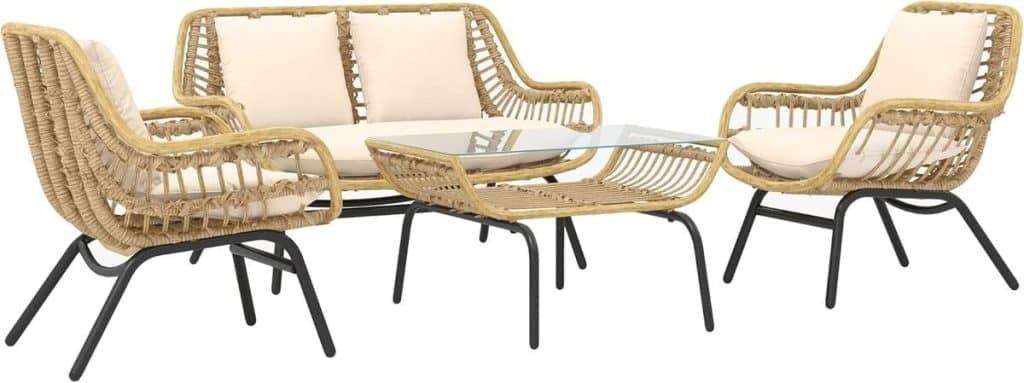 Test du salon de jardin Outsunny : style exotique et confort garanti