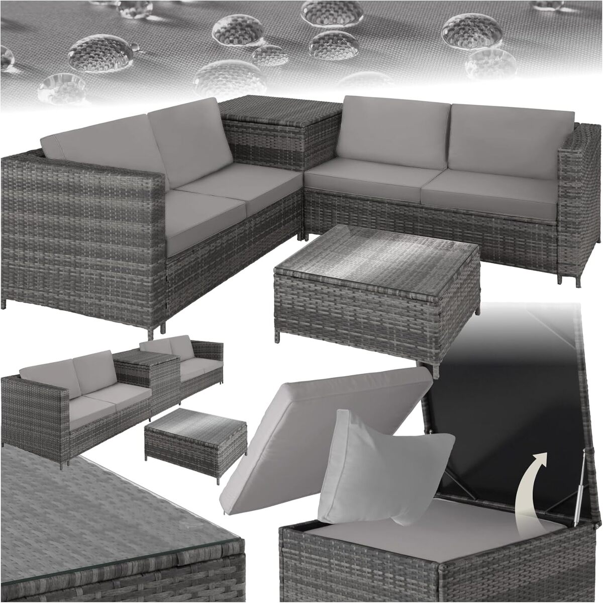 Test : salon de jardin TecTake pour 4 personnes