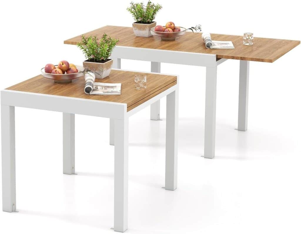 Test : table de jardin extensible Costway en aluminium