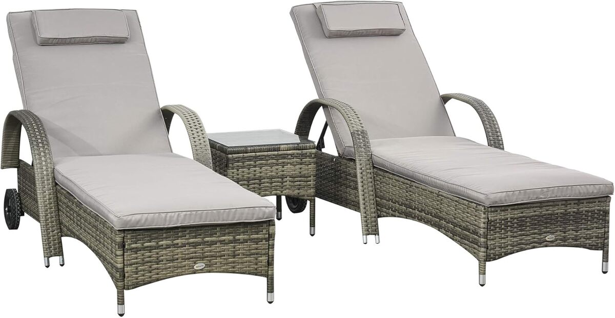 Test : transats Outsunny avec table basse intégrée