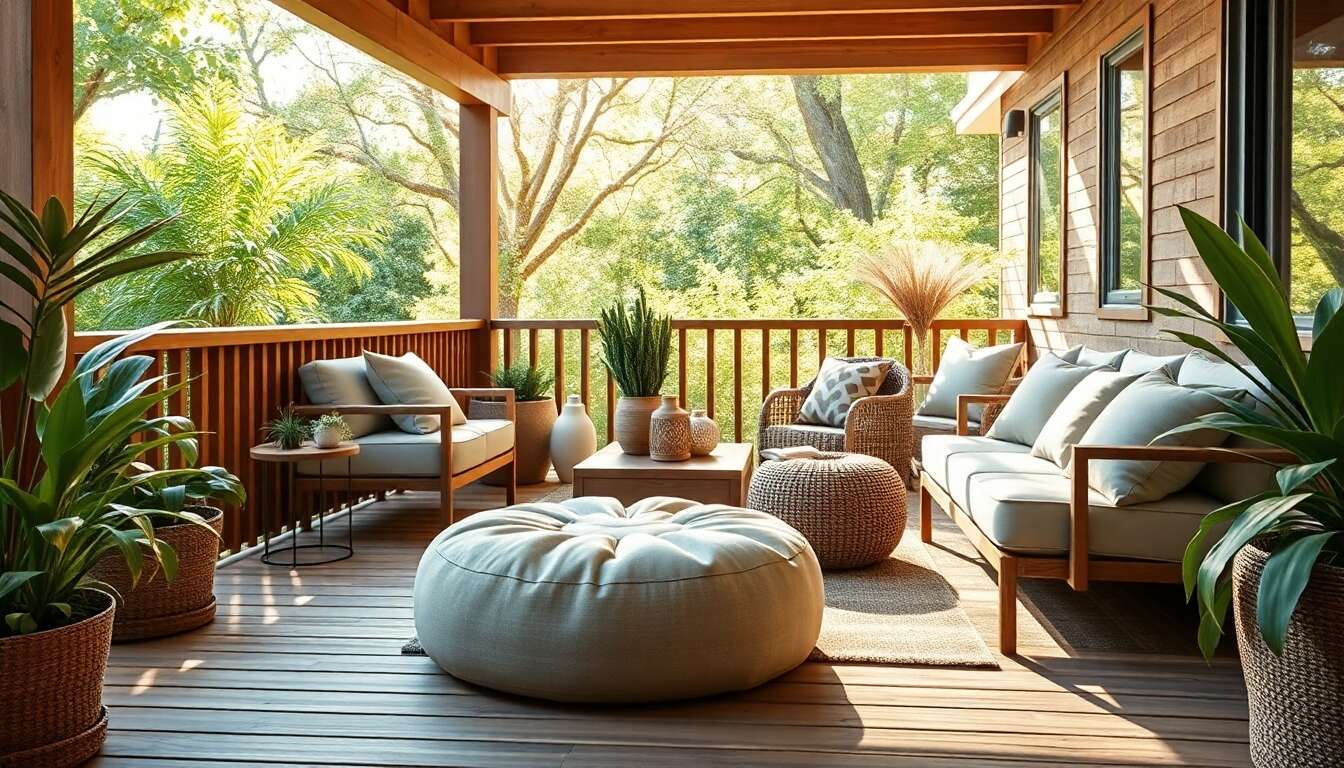 Choisir un design de pouf adapté à votre décoration extérieure