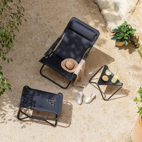 Lafuma Mobilier Bain de Soleil matelassé Pliant - TRANSABED