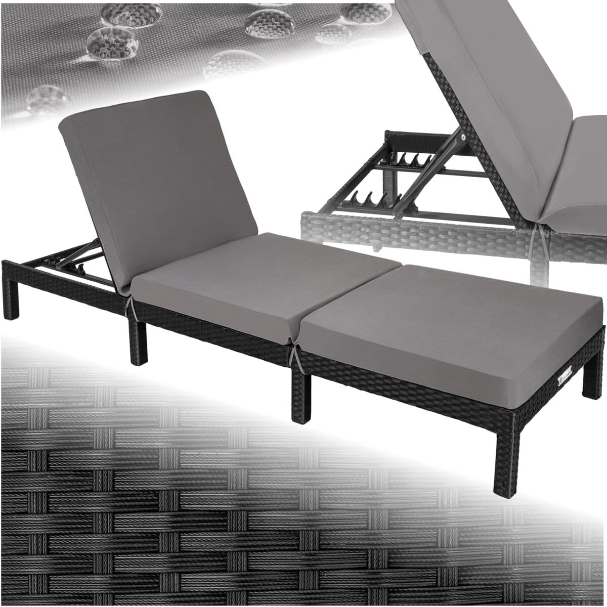 Test chaise longue TecTake : confort et design pour l'extérieur