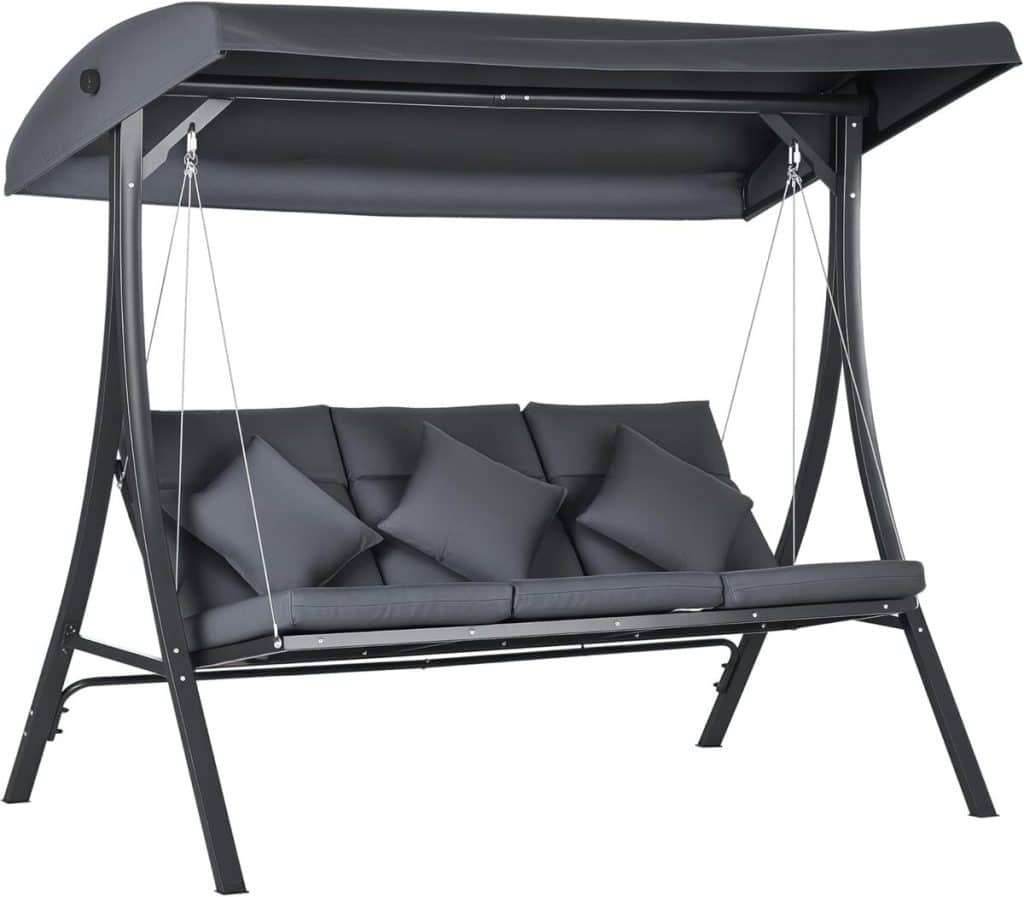 Test de la balancelle 3 places Outsunny : confort incomparable au jardin