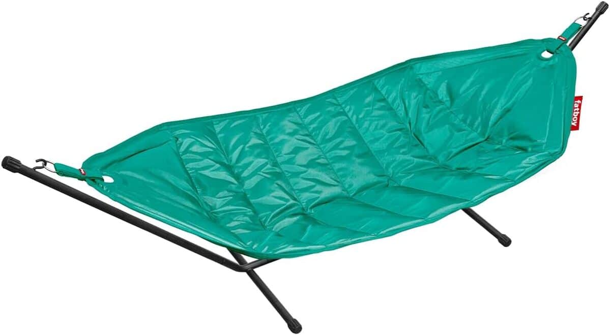 Test du hamac double Fatboy Headdemock : confort XXL en turquoise