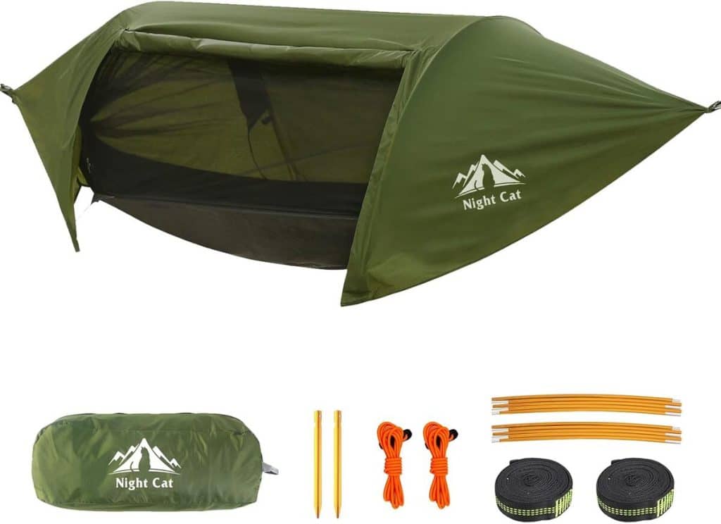 Test du hamac Night Cat : tente imperméable avec moustiquaire pour le camping