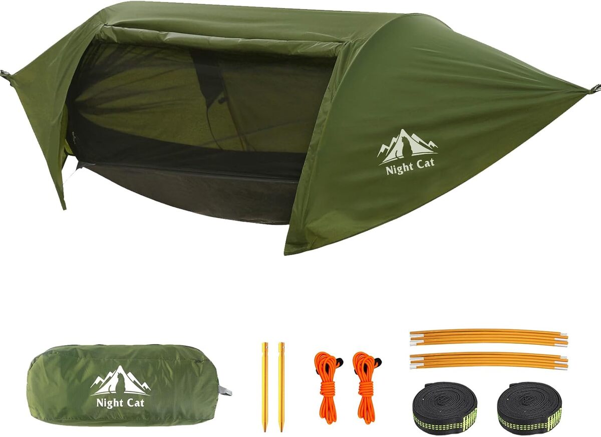 Test du hamac Night Cat : tente imperméable avec moustiquaire pour le camping