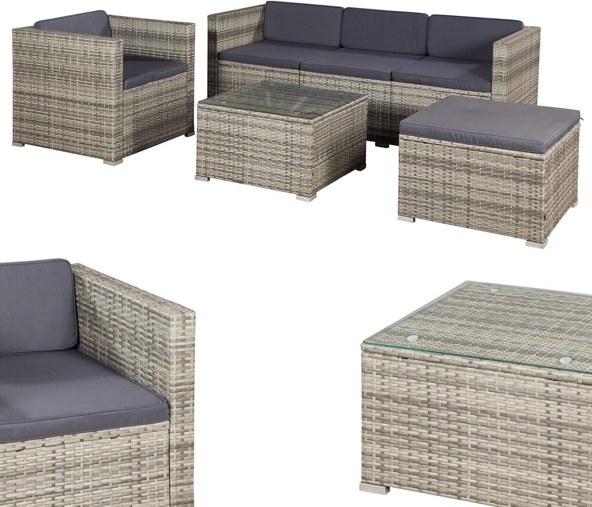 Test du salon de jardin Juskys Punta Cana L : confort et résilience