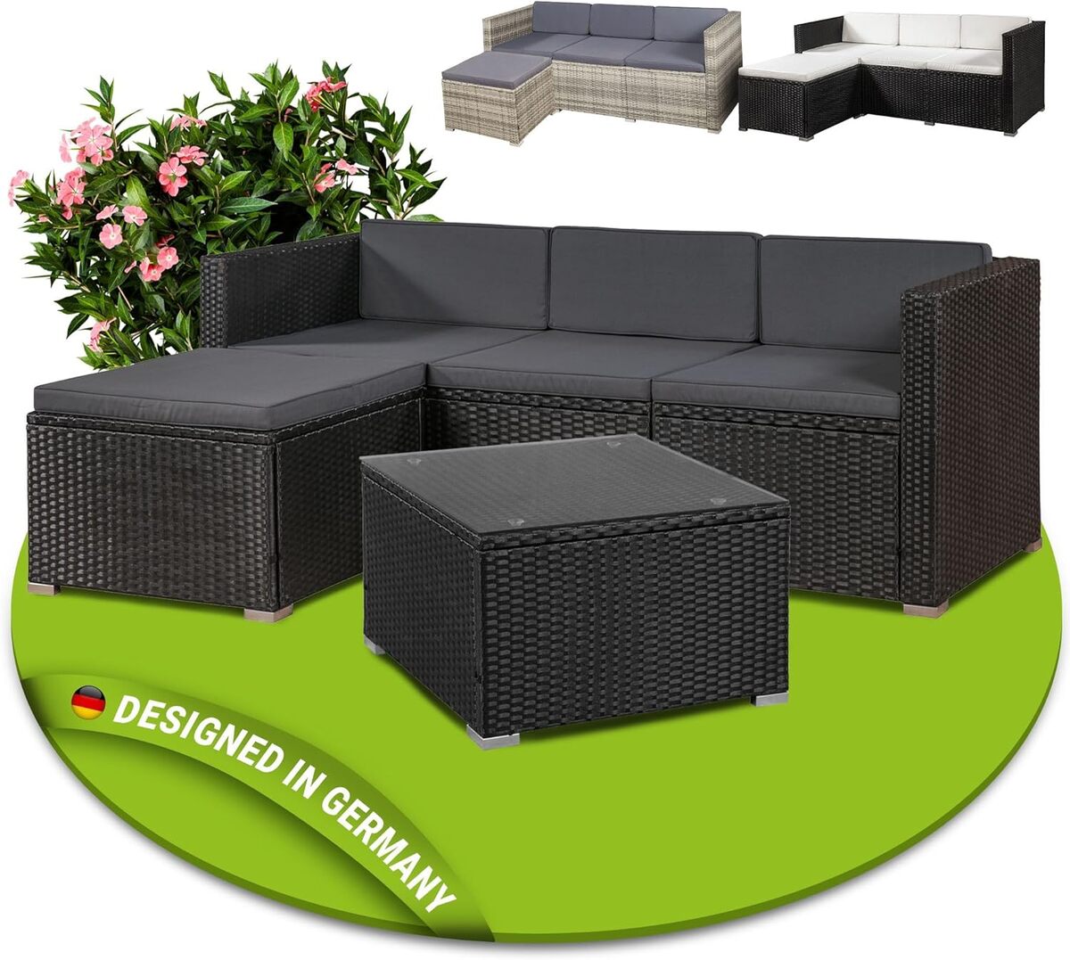 Test du salon de jardin Juskys Punta Cana M en polyrotin