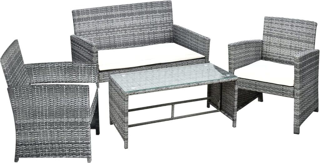 Test : ensemble salon de jardin Outsunny 4 places