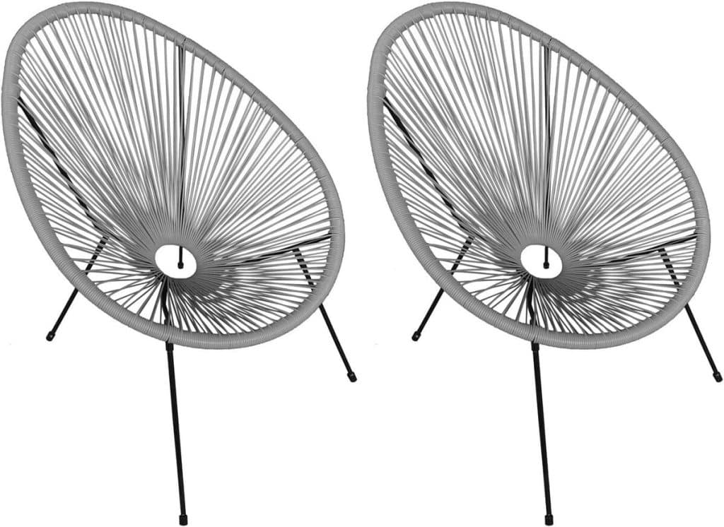 Test : fauteuils œuf Acapulco Happy Garden gris