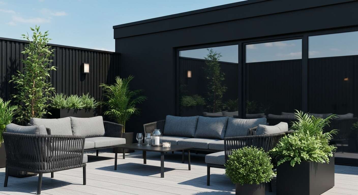 Comment aménager une terrasse noire ?