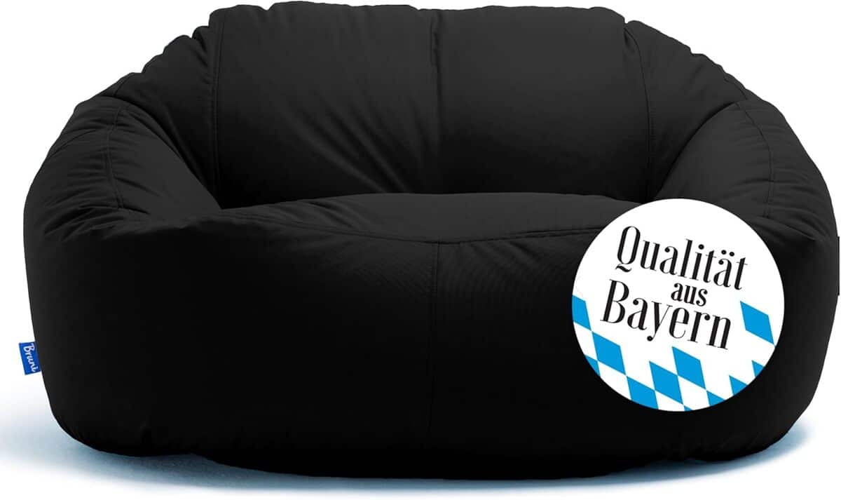 Test du canapé pouf Bruni noir : intérieur et extérieur