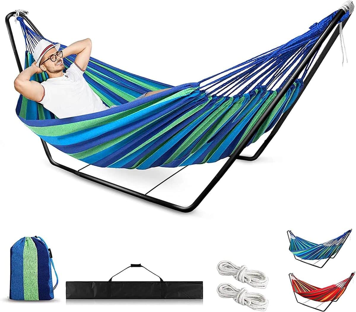 Test : hamac ISWEES bleu - confort et solidité jusqu'à 297 kg