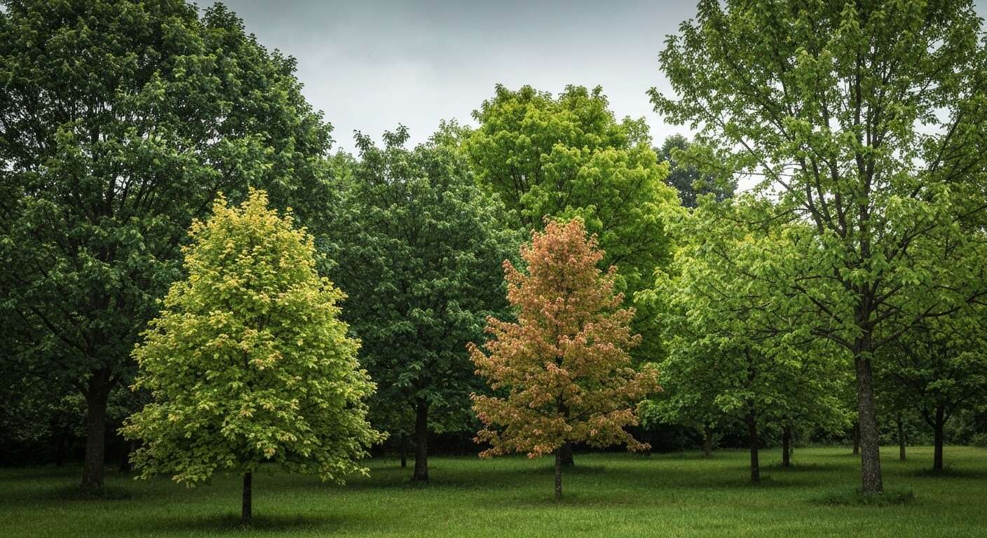 Arbres feuillus r&eacute;sistants &agrave; la s&eacute;cheresse