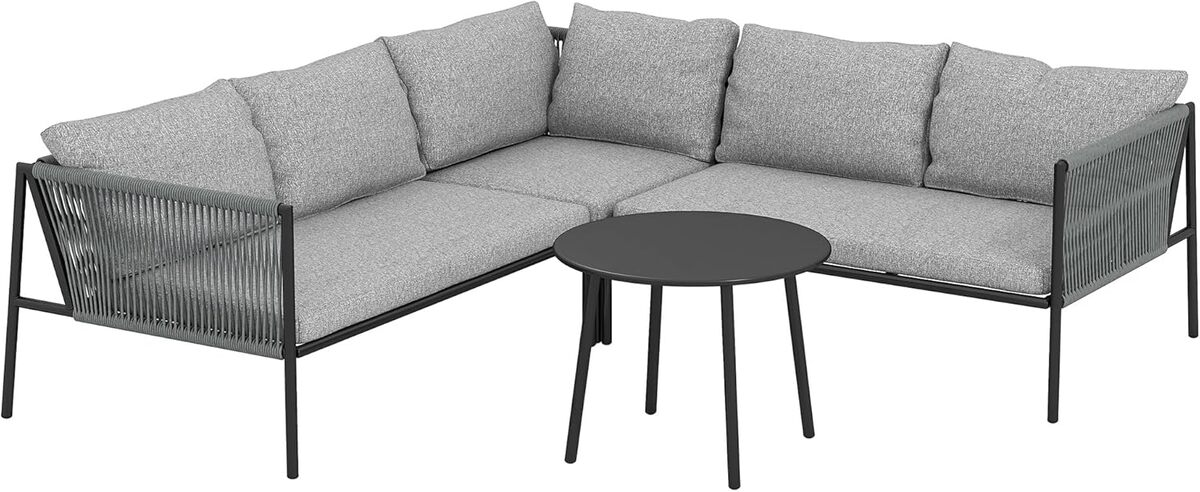 Test du salon de jardin Outsunny en résine tressée 5 places