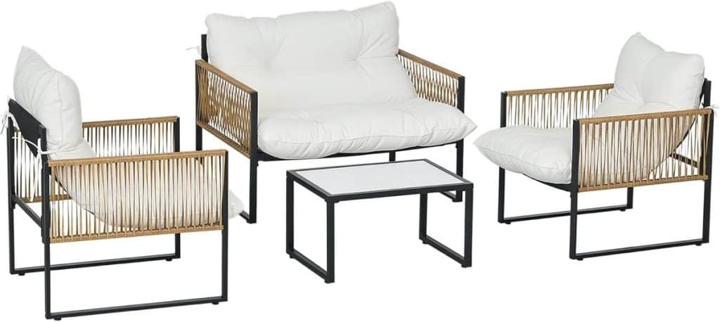 Test : salon de jardin Outsunny 4 pièces