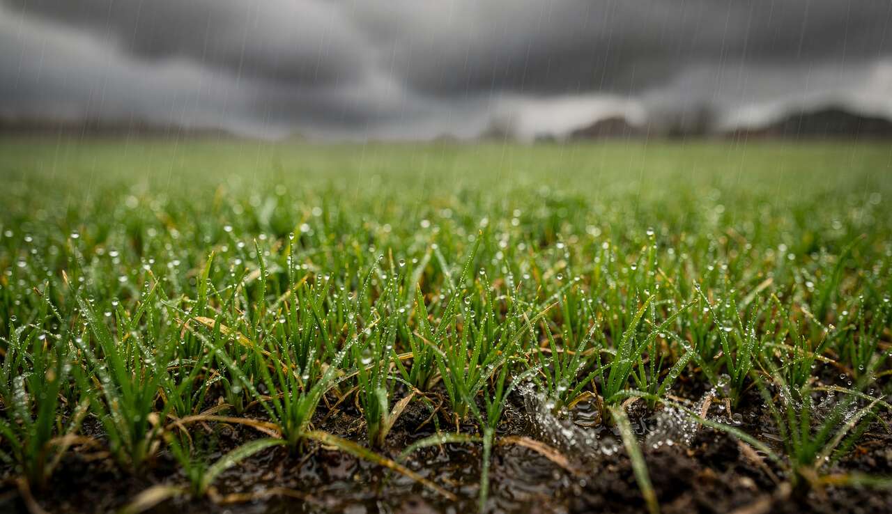 Gérer une forte pluie après avoir semé du gazon : nos conseils